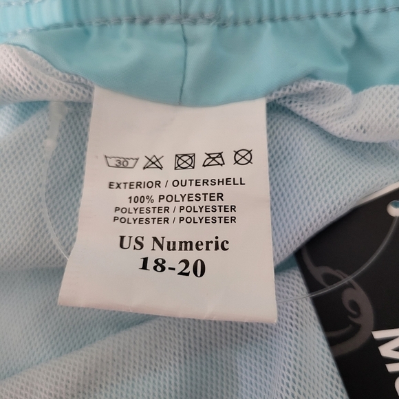 Meilonger Boy's Light Blue Swim Shorts Size 18-20 NWT - Picture 5 of 7